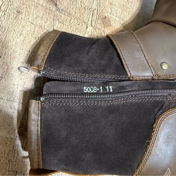 Otto's Leather Motorcycle Biker Boots - Picture 3 of 11